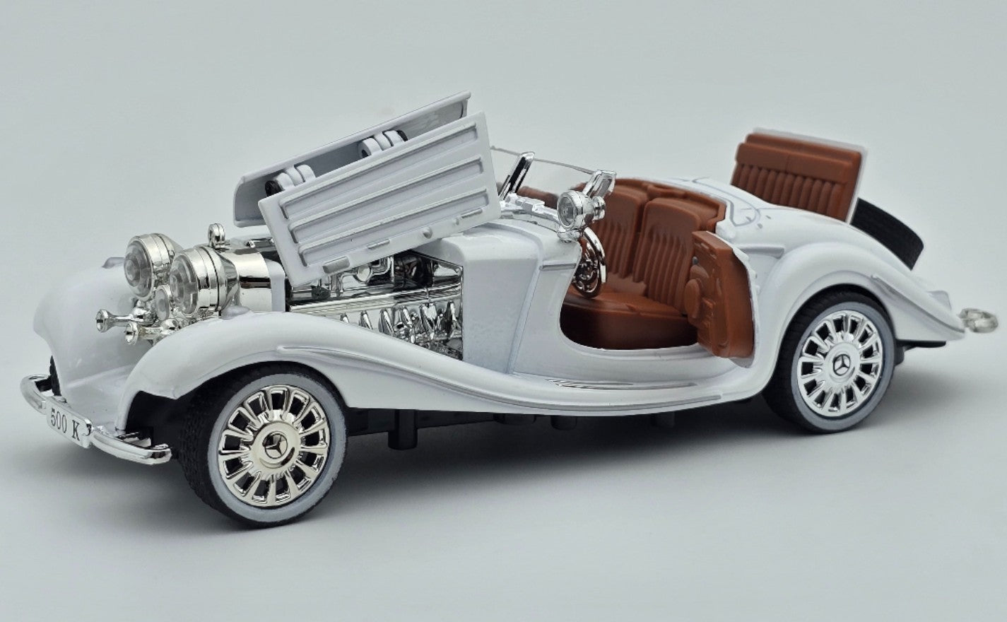 1936 Mercedes Benz 500K 1:24 Roadster diecast scale model car collectible | Assorted Colors